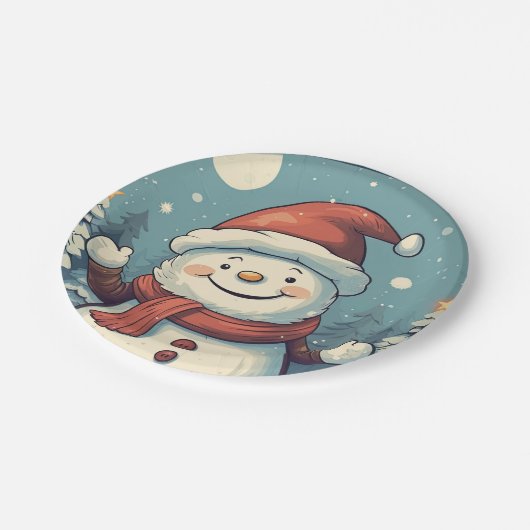 Snowman Papieren Bordje (Gekanteld)