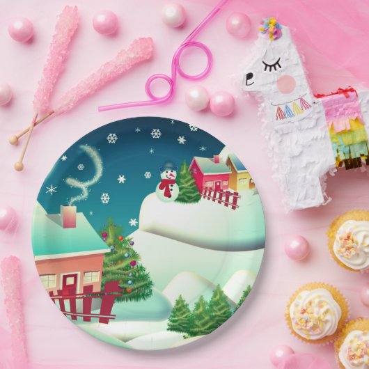 Snowman Papieren Bordje (Feest)