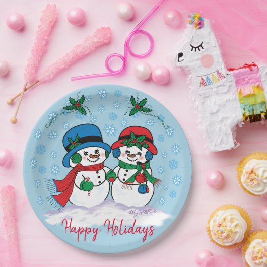 Snowman Papieren Bordje (Feest)