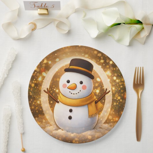 Snowman Papieren Bordje (Huwelijk)