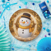 Snowman Papieren Bordje (Feest)