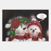 Snowman-papierpakbladen voor fijne kerst inpakpapier vel (Voorkant)