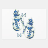 Snowman-papierpakbladen voor fijne kerst inpakpapier vel (Voorkant 2)
