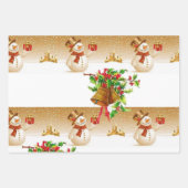 Snowman-papierpakbladen voor fijne kerst inpakpapier vel (Voorkant 2)