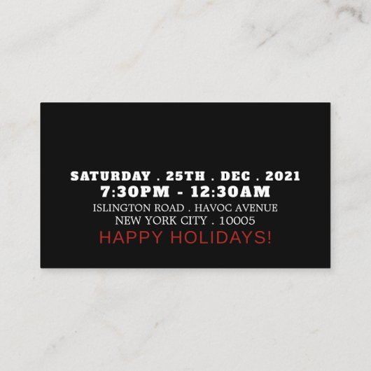 Snowman parade, kerstfeest Ticket uitnodiging Informatiekaartje (Achterkant)