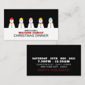 Snowman parade, kerstfeest Ticket uitnodiging Informatiekaartje (Voorkant / Achterkant)