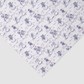 Snowman parade toile - blauw tissuepapier (Detail)