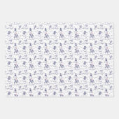 Snowman parade toilet - blauw groen rood inpakpapier vel (Voorkant 3)