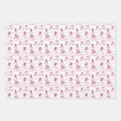 Snowman parade toilet - blauw groen rood inpakpapier vel (Voorkant 2)