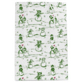 Snowman parade toilet - groen medium cadeauzakje (Voorkant)
