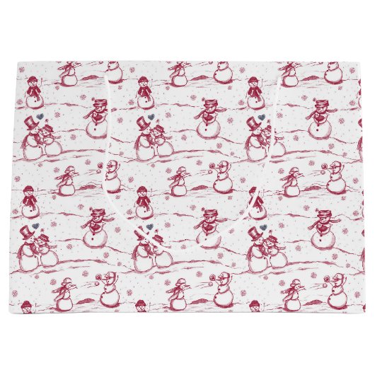Snowman parade toilet - rood groot cadeauzakje (Voorkant)