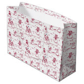 Snowman parade toilet - rood groot cadeauzakje (Achterkant Gekanteld)