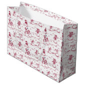 Snowman parade toilet - rood groot cadeauzakje (Voorkant Gekanteld)