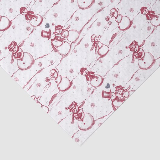 Snowman parade toilet - rood tissuepapier (Detail)