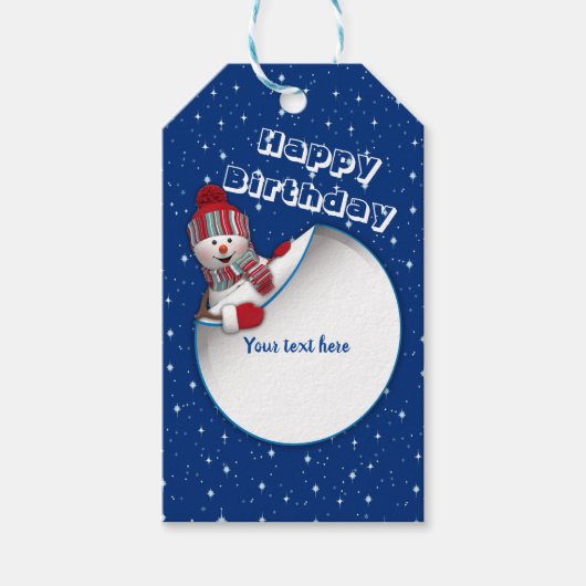 Snowman-partij Cadeaulabel (Voorkant)