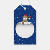 Snowman-partij Cadeaulabel (Achterkant)