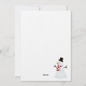 Snowman Party Feestdagenkaart (Achterkant)