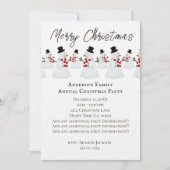 Snowman Party Feestdagenkaart (Voorkant)