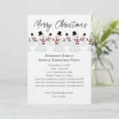 Snowman Party Feestdagenkaart (Staand voorkant)