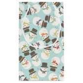 Snowman Party Gift Bag Klein Cadeauzakje (Achterkant)
