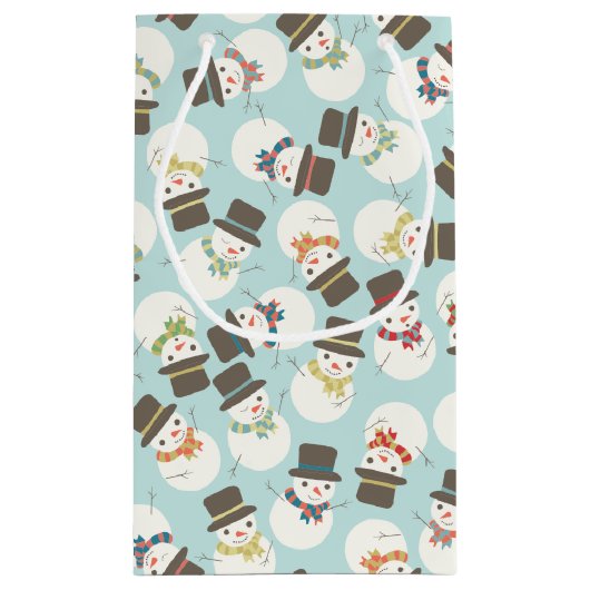 Snowman Party Gift Bag Klein Cadeauzakje (Achterkant)