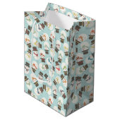 Snowman Party Medium Cadeauzakje (Voorkant Gekanteld)