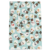 Snowman Party Medium Cadeauzakje (Achterkant)