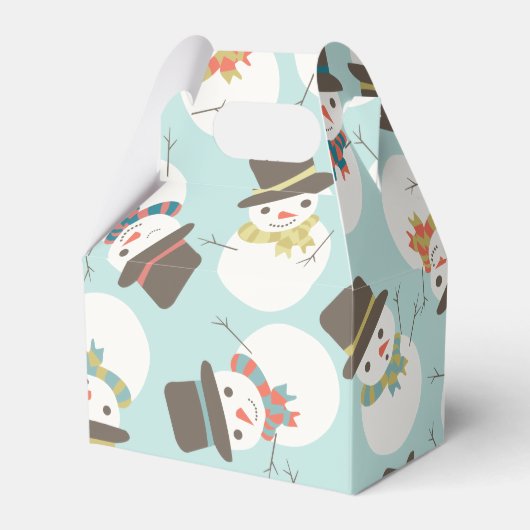 Snowman Party Mini Gift Box Bedankdoosjes (Voorkant Zijde)