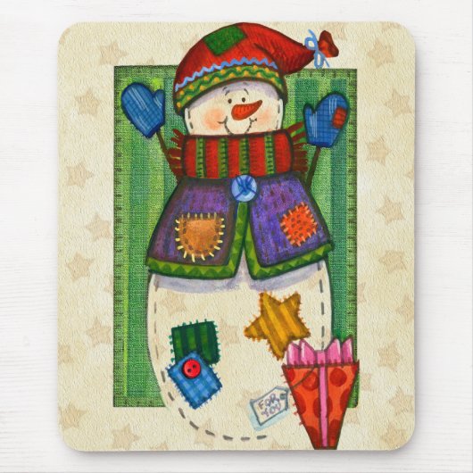 Snowman Patches Muismat (Voorkant)