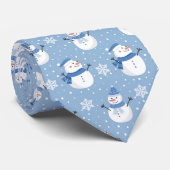 Snowman-patroon met kerstmantik stropdas (Opgerold)