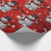 Snowman Pattern Cadeaupapier (Hoek)