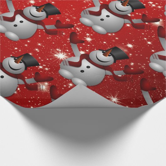Snowman Pattern Cadeaupapier (Hoek)