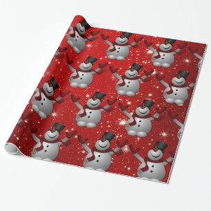 Snowman Pattern Cadeaupapier