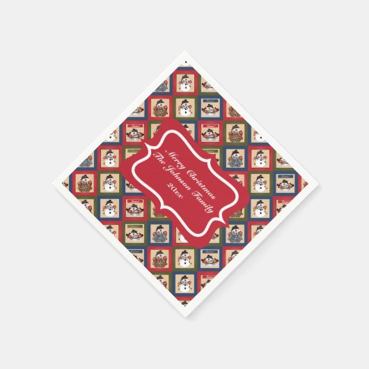 Snowman Pattern Design | Christmas Servet (Hoek)