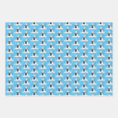 Snowman Pattern Design Wrapping Paper Sheets (Voorkant 3)