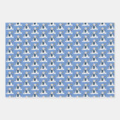 Snowman Pattern Design Wrapping Paper Sheets (Voorkant)