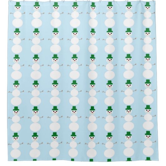 Snowman Pattern Douchegordijn (Voorkant)