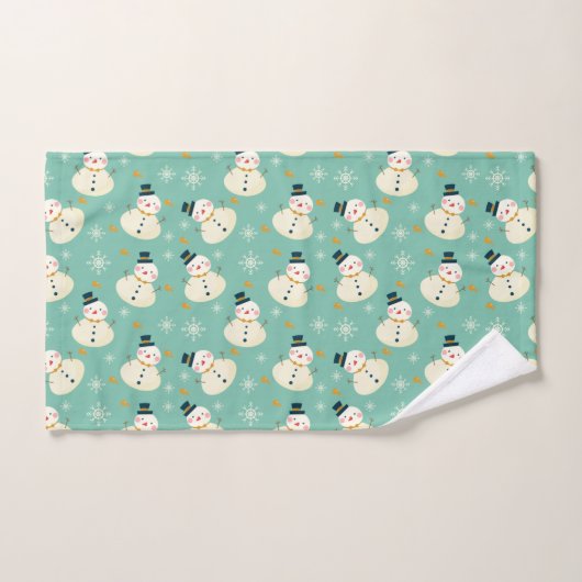 Snowman Pattern Handdoek (Handdoek)