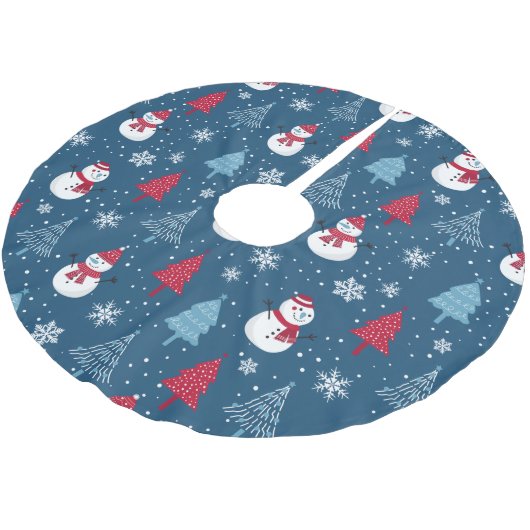Snowman Pattern Kerstboom Rok (Gekanteld)