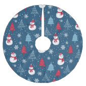 Snowman Pattern Kerstboom Rok (Voorkant)