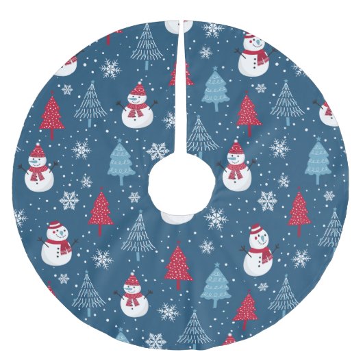 Snowman Pattern Kerstboom Rok (Voorkant)