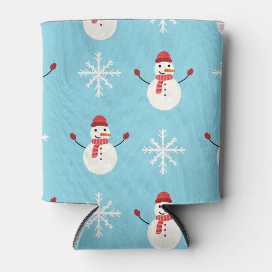 Snowman Pattern, kerstfeestcadeautjes Blikjeskoeler (Voorkant)