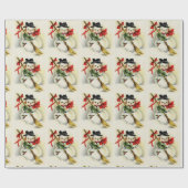  Snowman Pattern Kerstmis Cadeaupapier (Vlak)