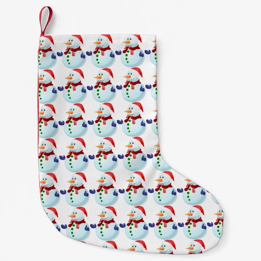 Snowman Pattern kerstmis Stockings Kleine Kerstsok (Voorkant)