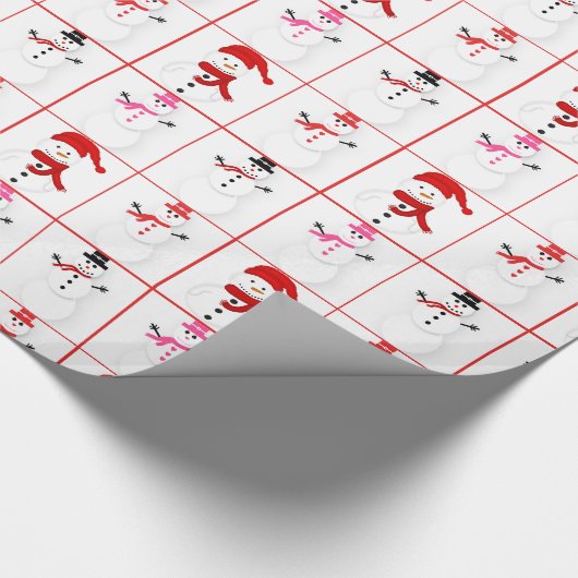 Snowman Pattern-pakpapier Cadeaupapier (Hoek)