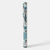 Snowman Pattern Phone Case with Custom Name iPhone Hoesje (Linkerkant)