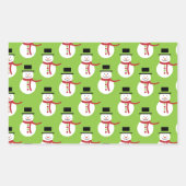 Snowman Pattern Rechthoekige Sticker (Voorkant)