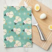 Snowman Pattern Theedoek (Quarter Fold)