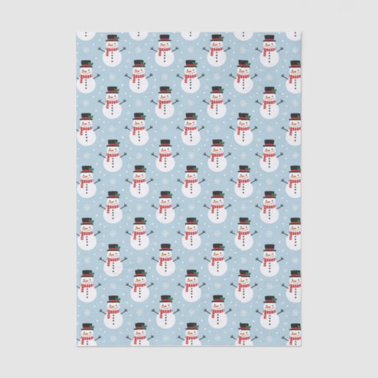 Snowman pattern tissuepapier (Voorkant)
