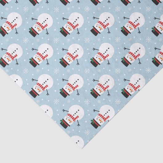Snowman pattern tissuepapier (Detail)